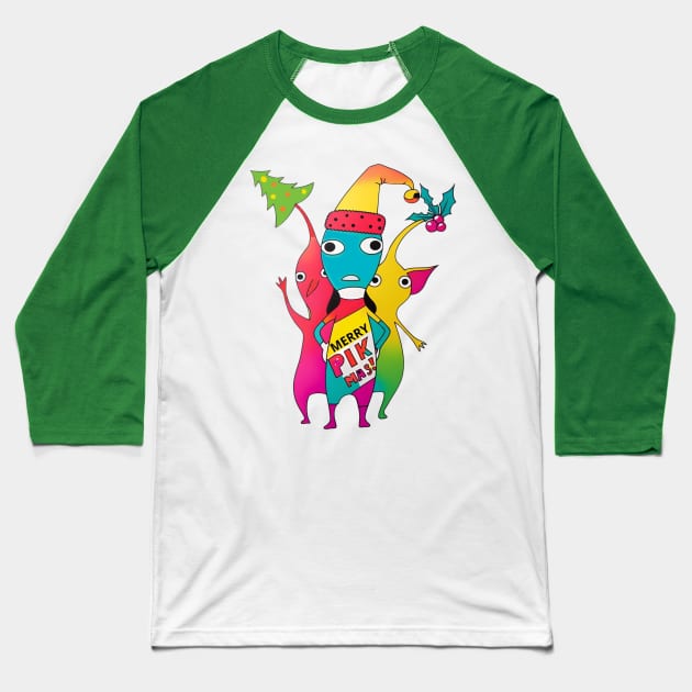 Children’s Christmas T-shirt (Pikmin) Baseball T-Shirt by The Birth Of Optima